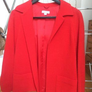 Wool crêpe open jacket